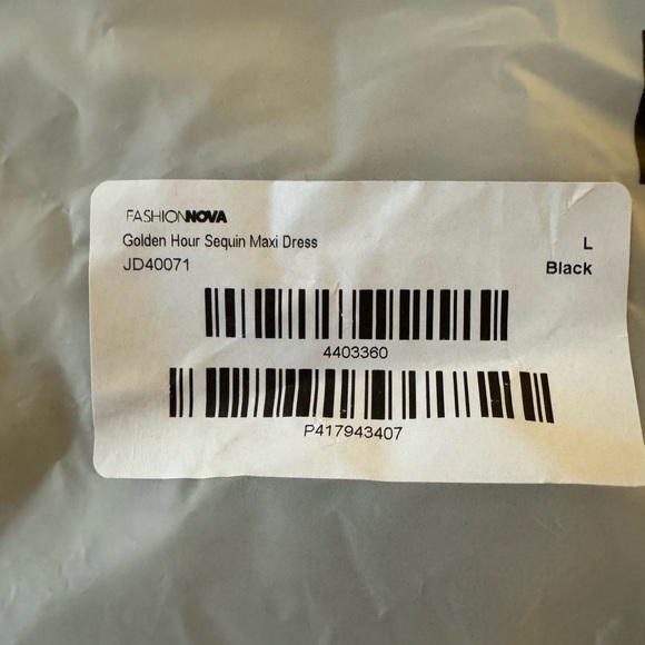 FASHIONOVA Black Golden Hour Sequin Maxi Dress. NEVER-worn NWT - Picture 10 of 10
